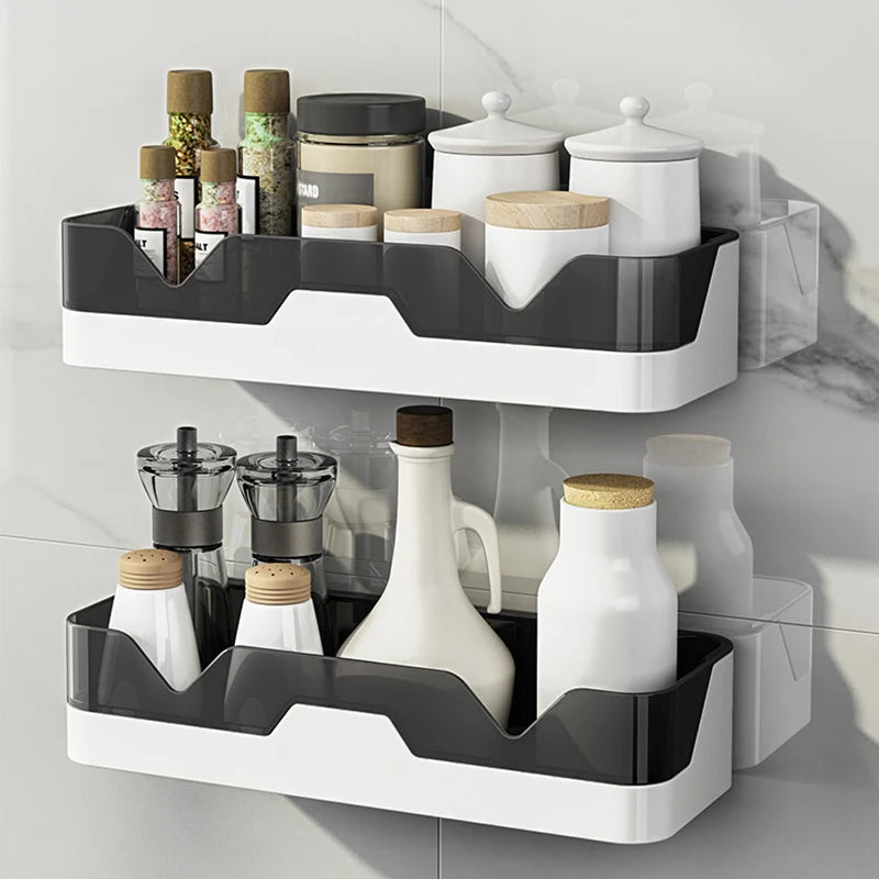 Bathroom Shelf WC Shampoo Holder Shower Shelves Wall Mount Kitchen Storage Basket Cosmetic Rack Home Organizer Bath Accessories