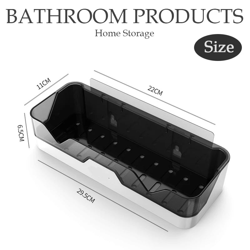 Bathroom Shelf WC Shampoo Holder Shower Shelves Wall Mount Kitchen Storage Basket Cosmetic Rack Home Organizer Bath Accessories