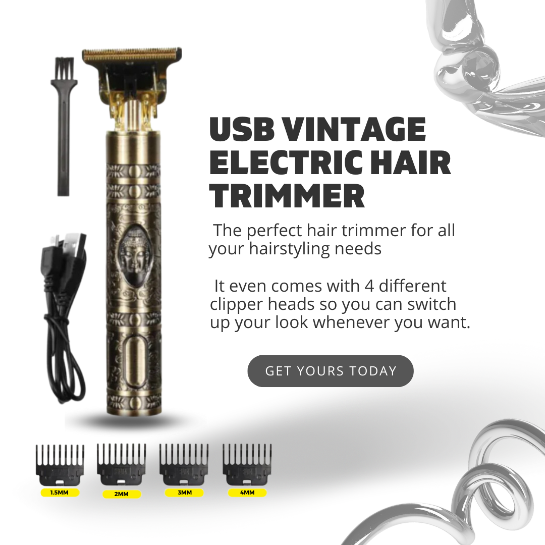 USB Vintage Electric Hair Trimmer