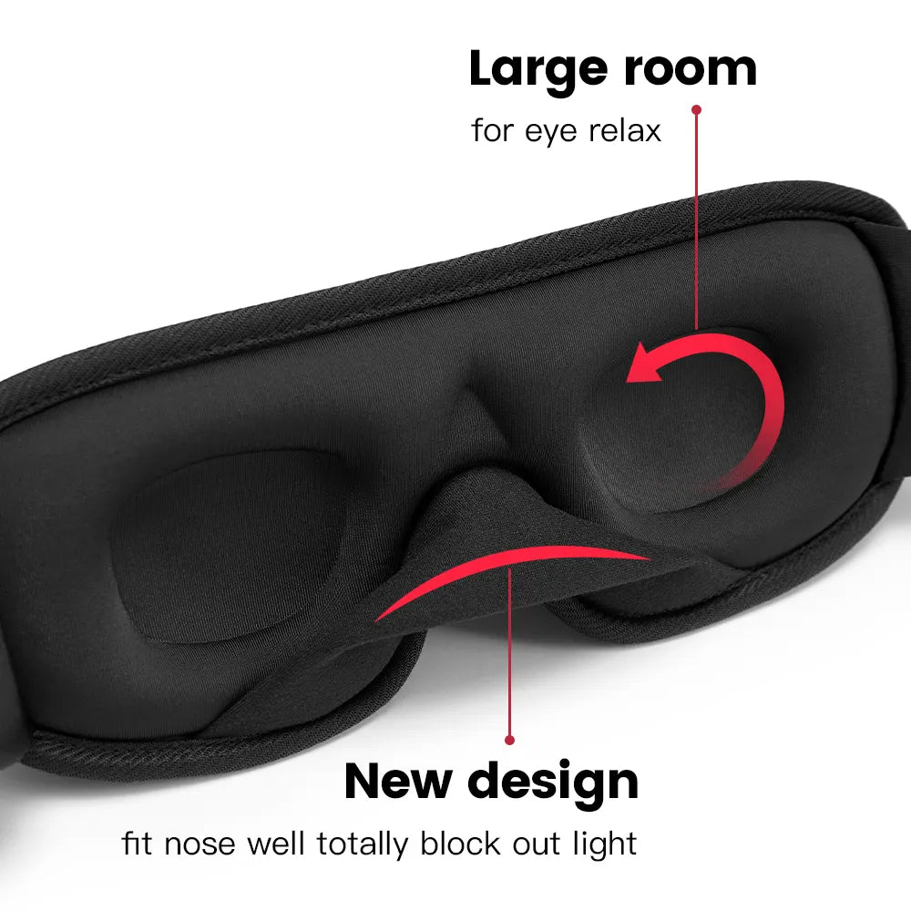 3D Sleeping Mask Block Out Light Soft Padded - Alpha Omega Vitality