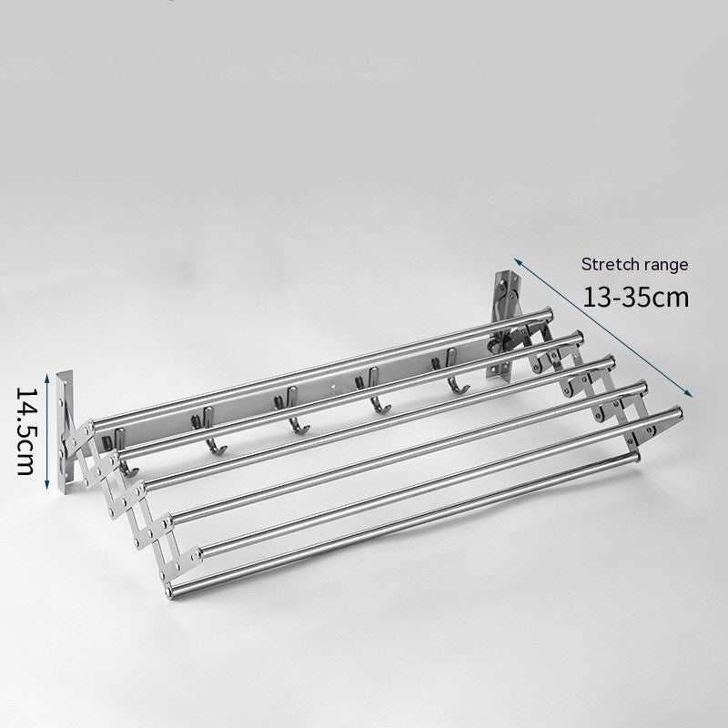 Stainless Steel Shelf Bathroom Storage Punch-free Stretchable Bath Towel Rack