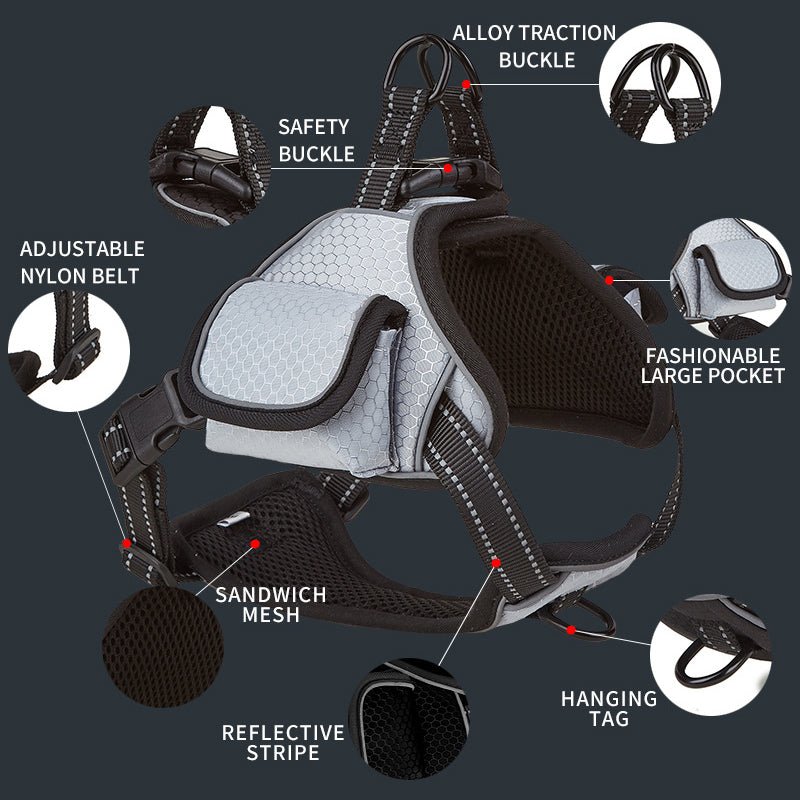 Airtag Pet Harness Vest Set - Alpha Omega Vitality